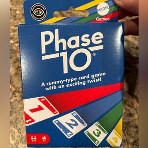 Mattel Phase 10 Card Game - Red, Blue, Green-new in box